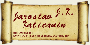 Jaroslav Kaličanin vizit kartica